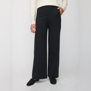 Maeve Black Knit Wide Leg Pants
